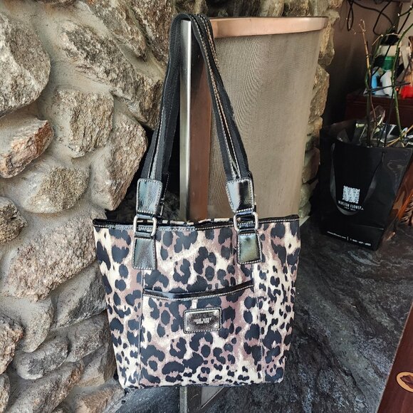 Nine West Leopard Print Textile Shoulder Bag - Picture 3 of 16